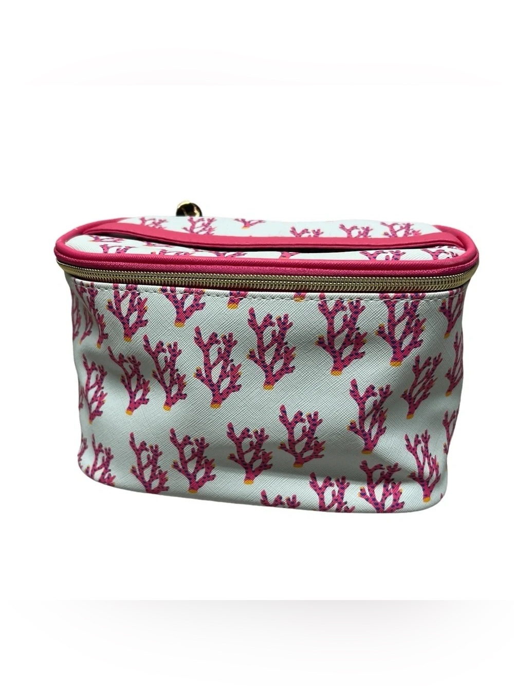 NWT Dabney Lee Pink Coral Reef Cosmetic Travel Makeup Bag